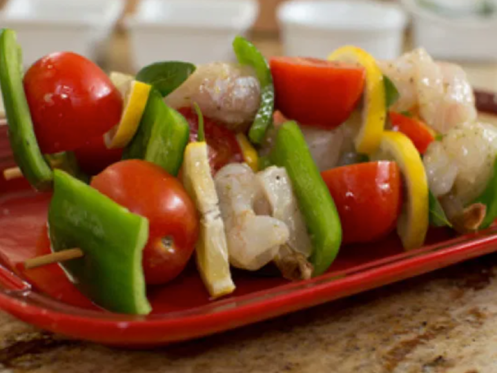Halibut Shrimp Kebabs