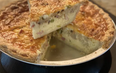 Roasted Veggies and Ham Quiche (Using Leftovers!)