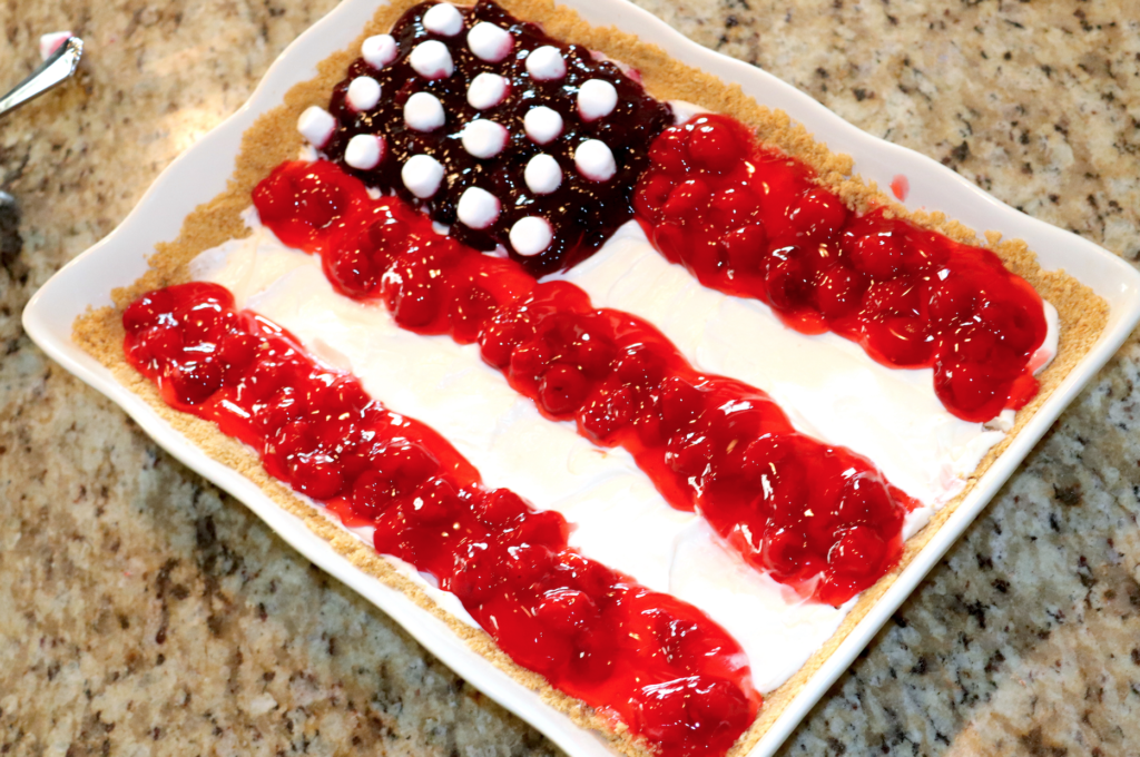 red white and blue cheesecake