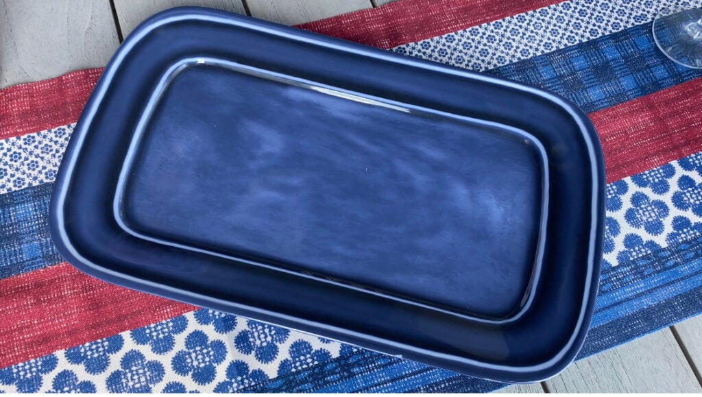 blue tray for summer party