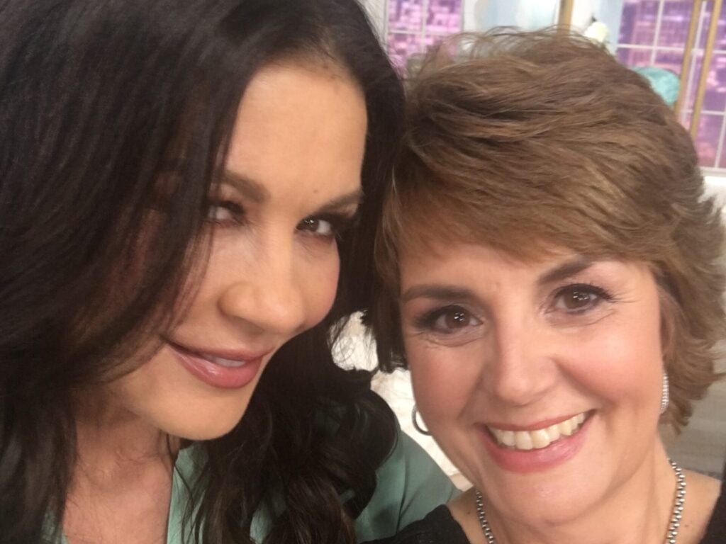 Catherine Zeta Jones and lifestyle expert Jill Bauer on QVC