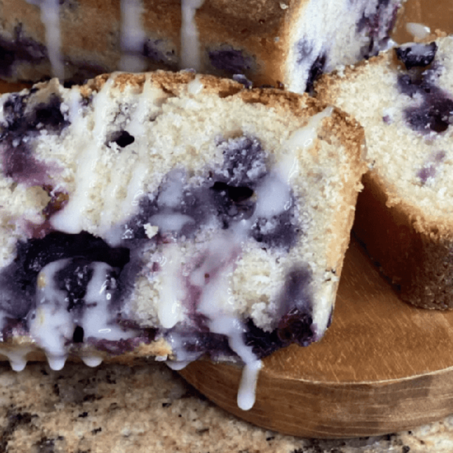 Blueberry pound cake: Low-fat blueberry muffins