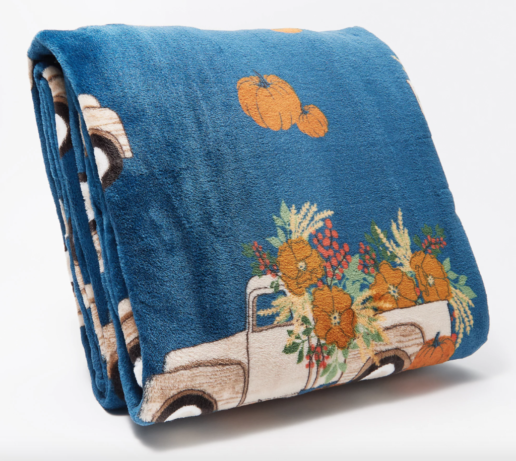 fall clearance blue throw