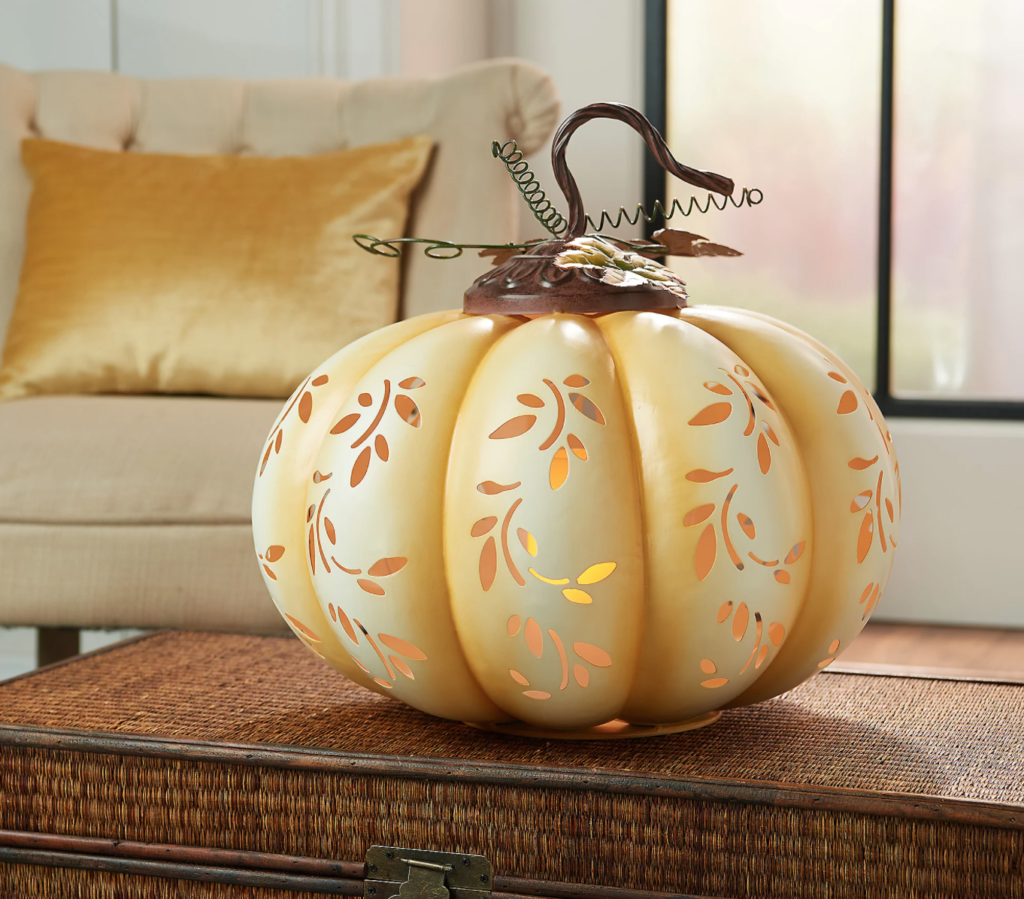 metal pumpkin for fall