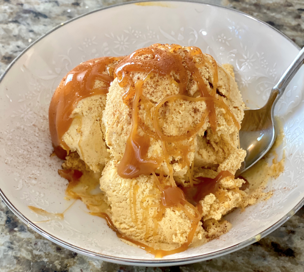 pumpkin pie ice cream bowl