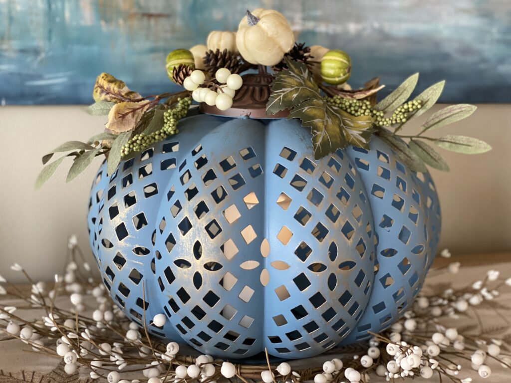 blue pumpkin for fall