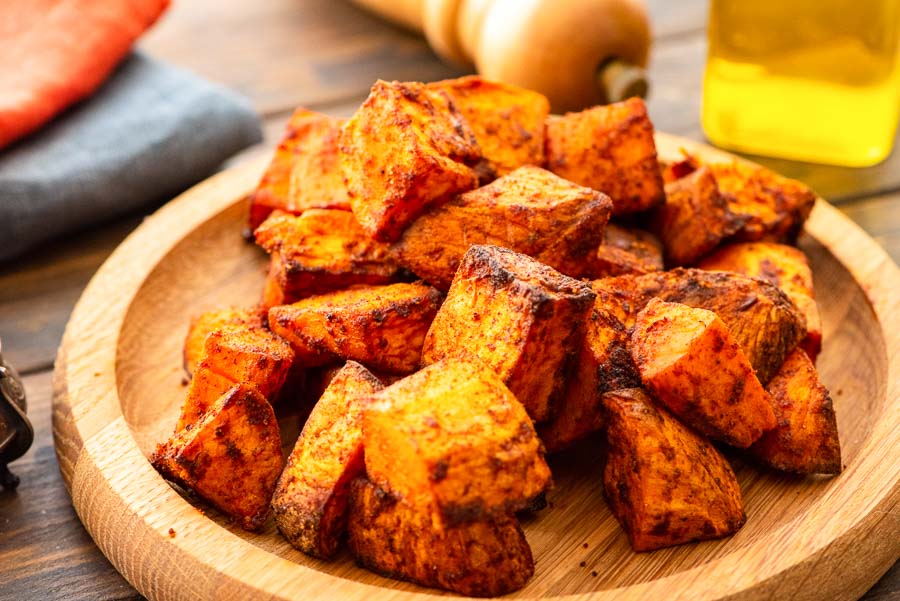 Roasted sweet potatoes