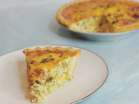 Cheesy Bacon Broccoli Quiche