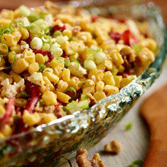 Corn Salad with Feta & Walnuts