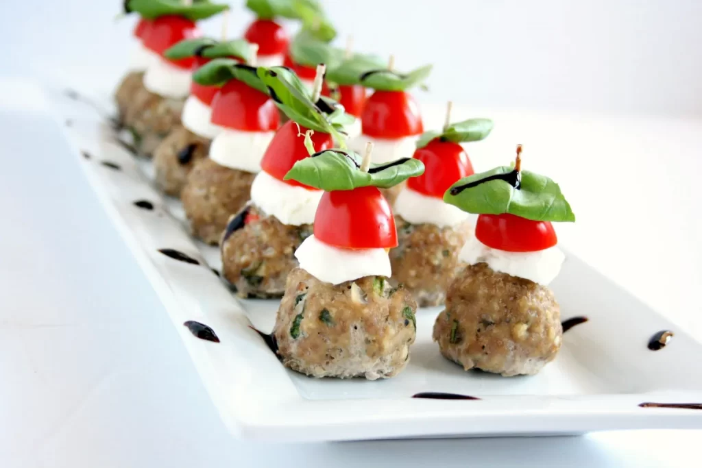 Caprese meatballs recipes
