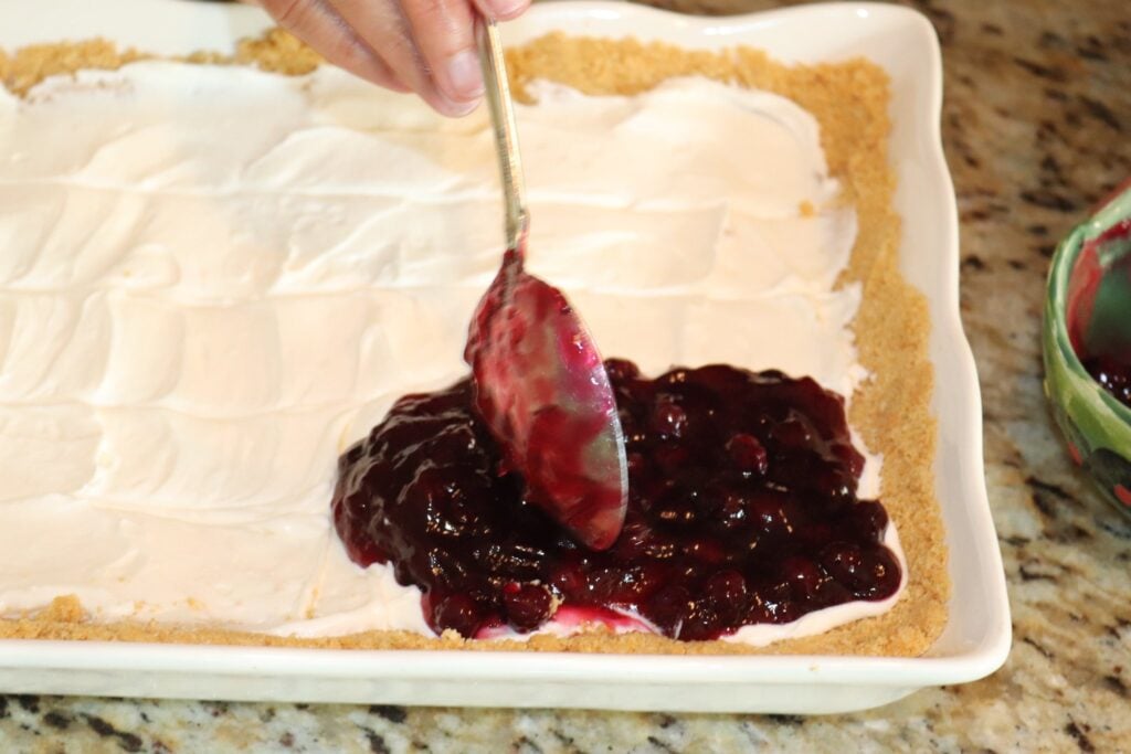 Patriotic Cake blueberries