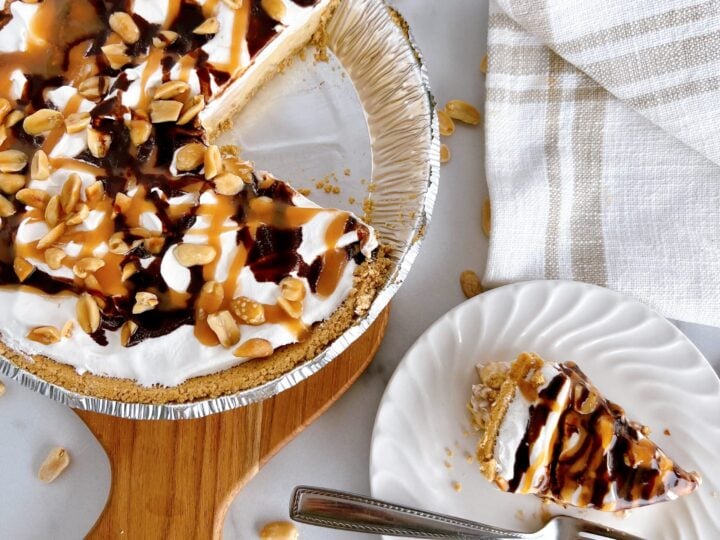 peanut butter pie flatlay