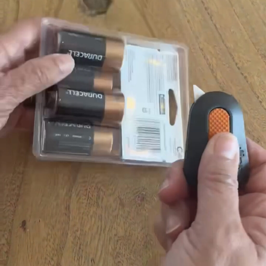 slice makes opening clamshell packaging so simple