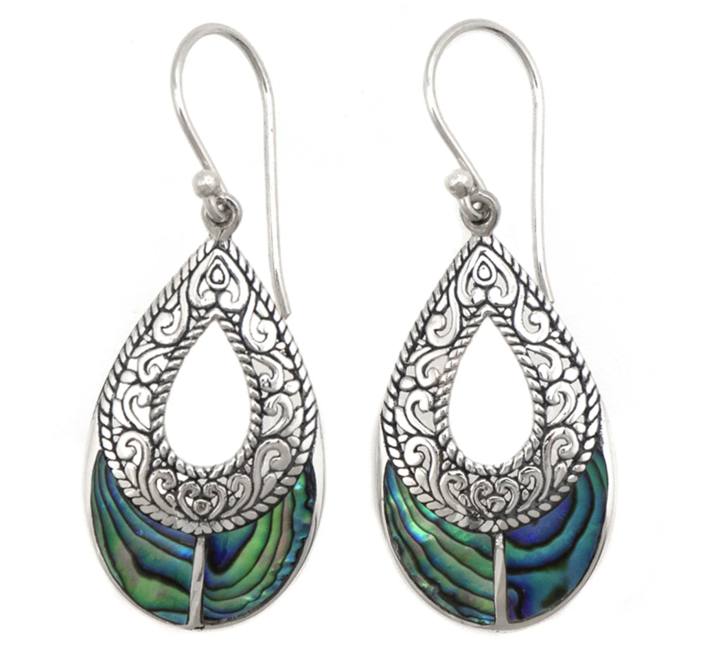 Christmas in July Abalone Earrings