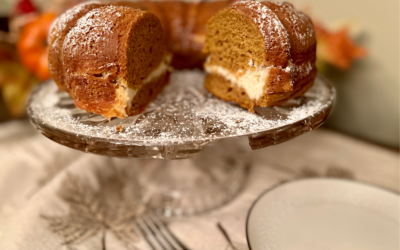 Pumpkin Cream Cheese Swirl Cake