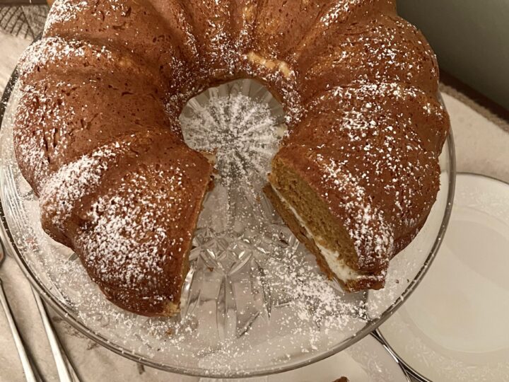 Pumpkin Cream Cheese Swirl Cake