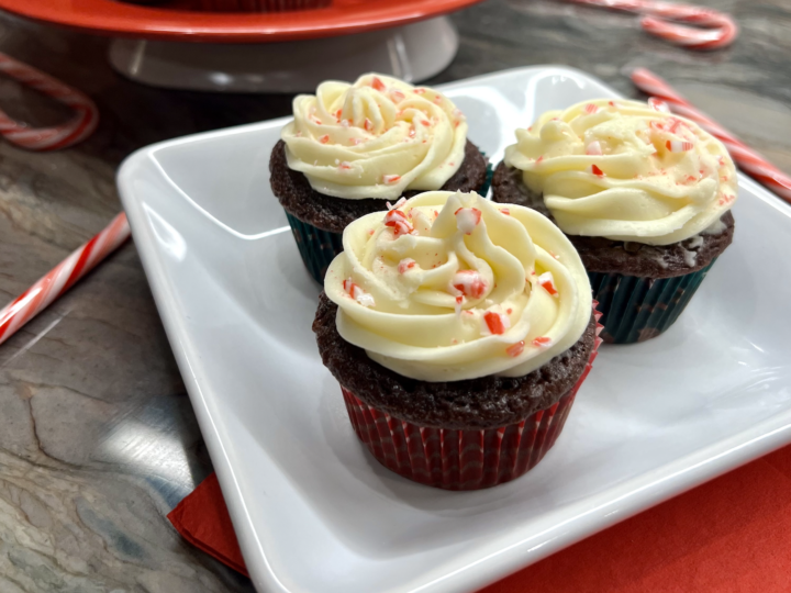 White Chocolate Peppermint Cupcakes