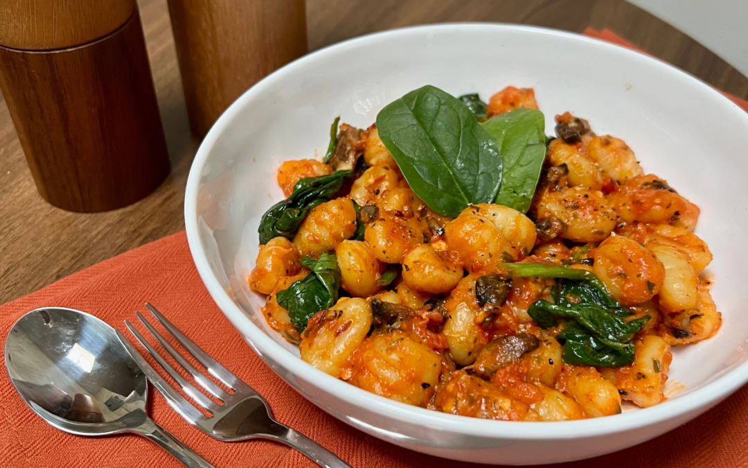 5-Ingredient Spinach and Mushroom Gnocchi