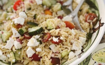 Easy Lemon Orzo Salad With Feta And Tomatoes Recipe