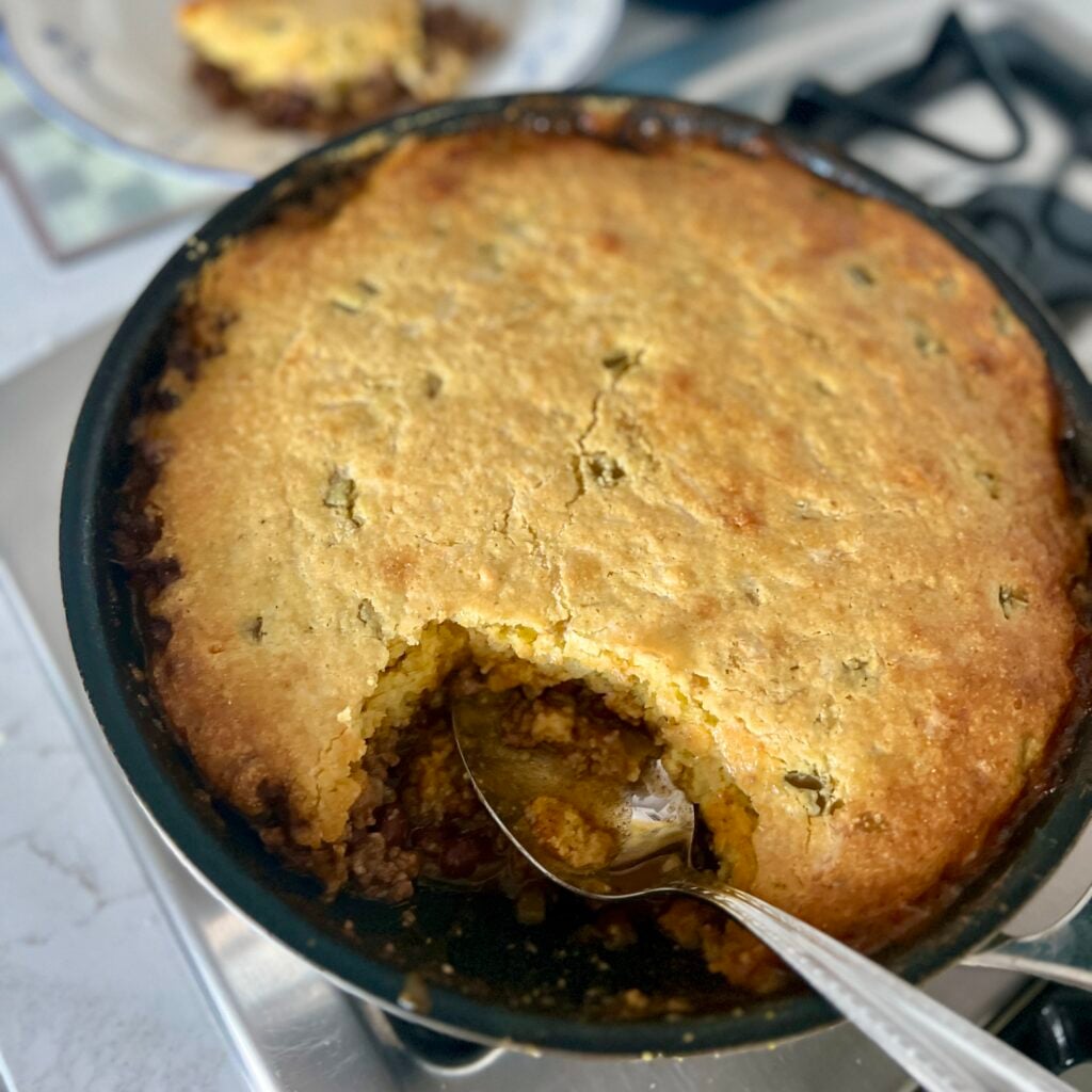 An easy one skillet tamale pie recipe