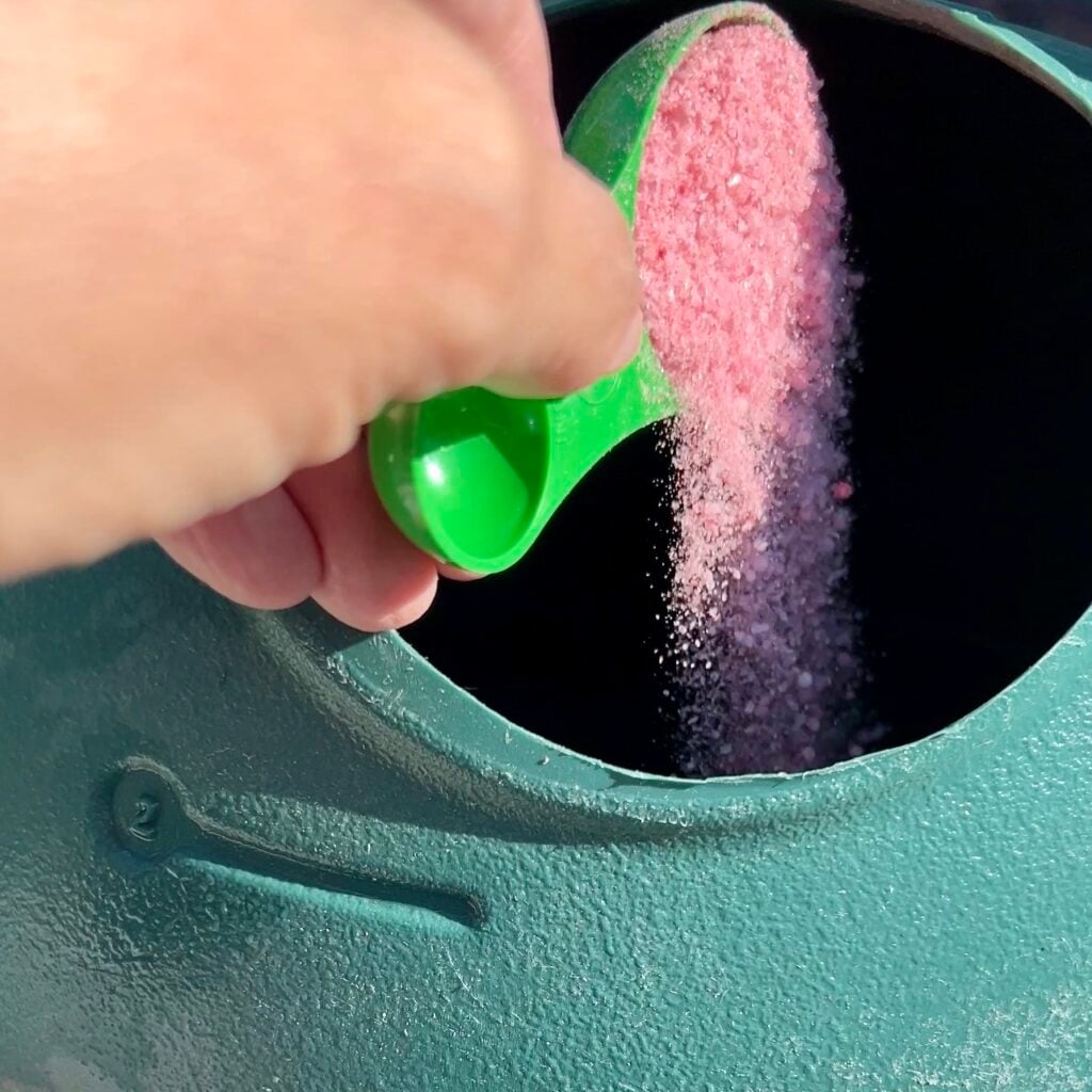 adding rose fertilizer